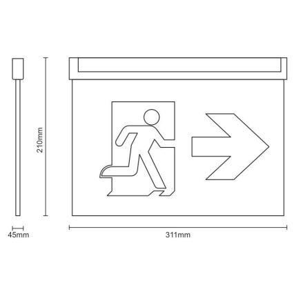 LED Φωτιστικό Έκτακτης Ανάγκης LED/2W/230V 6000K 1500 mAh