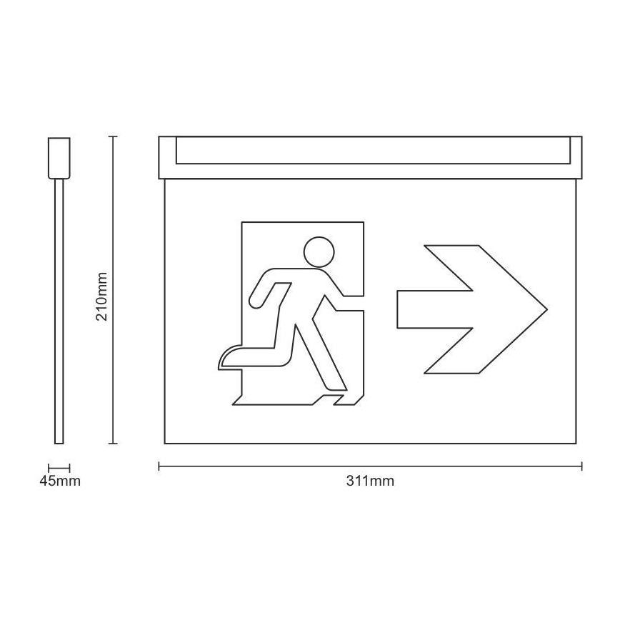 LED Φωτιστικό Έκτακτης Ανάγκης LED/2W/230V 6000K 1500 mAh