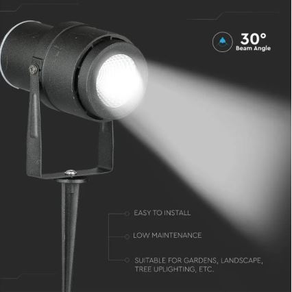 LED Φωτιστικό εξωτερικού χώρου LED/12W/230V 3000K μαύρο IP65