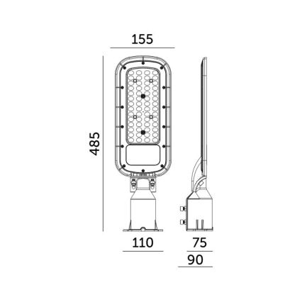 LED Φωτιστικό Δρόμου BRELUXO LED/100W/230V 4000K IP65