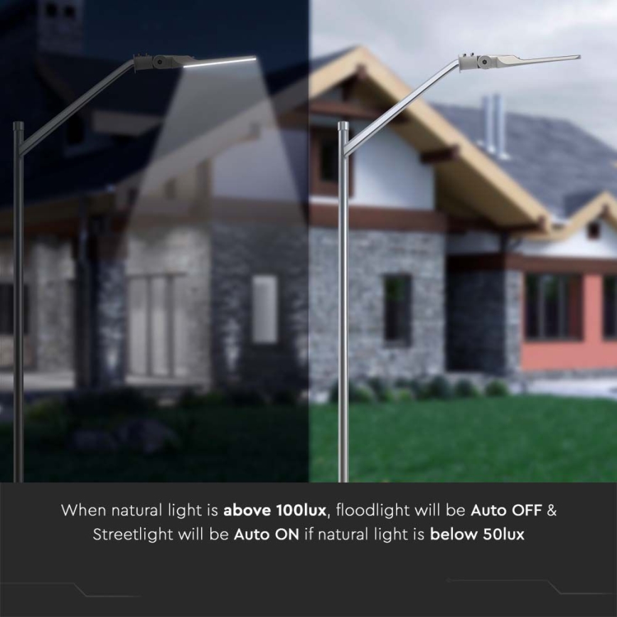 LED φωτιστικό δρόμου με αισθητήρα SAMSUNG CHIP LED/30W/230V 6500K IP65