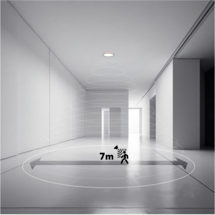 LED Φωτιστικό μπάνιου με αισθητήρα κίνησης και λυκόφωτος NIVERA LED/32W/230V IP54 3000/4000/6000K διάμ. 42 εκ. μαύρο + τηλεχειριστήριο