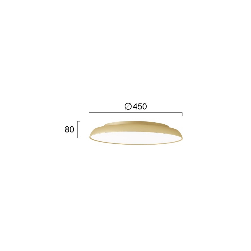 LED φωτιστικό οροφής ART LED/40W/230V χρυσό