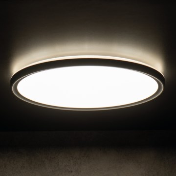 LED φωτιστικό οροφής AZPO LED/11,8W/230V 3000/4000/6000K διάμ. 22,5 cm IP54 μαύρο