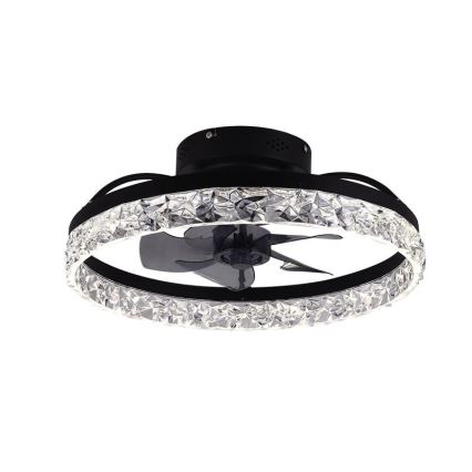 LED Φωτιστικό οροφής dimmable με ανεμιστήρα LED/35W/230V 3000-6500K μαύρο + τηλεχειριστήριο