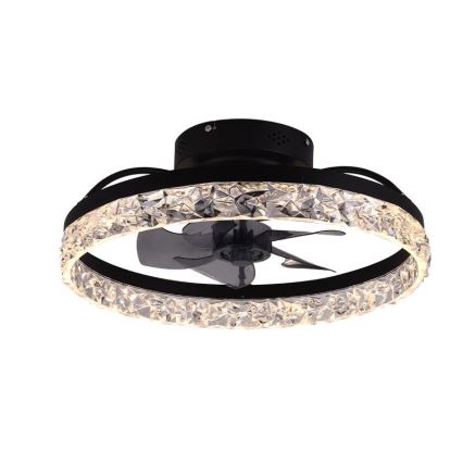 LED Φωτιστικό οροφής dimmable με ανεμιστήρα LED/35W/230V 3000-6500K μαύρο + τηλεχειριστήριο