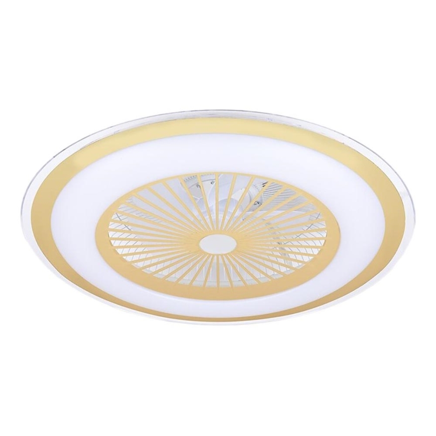 LED Φωτιστικό οροφής dimmable με ανεμιστήρα ZEPHYR LED/48W/230V 3000-6000K χρυσό + τηλεχειριστήριο