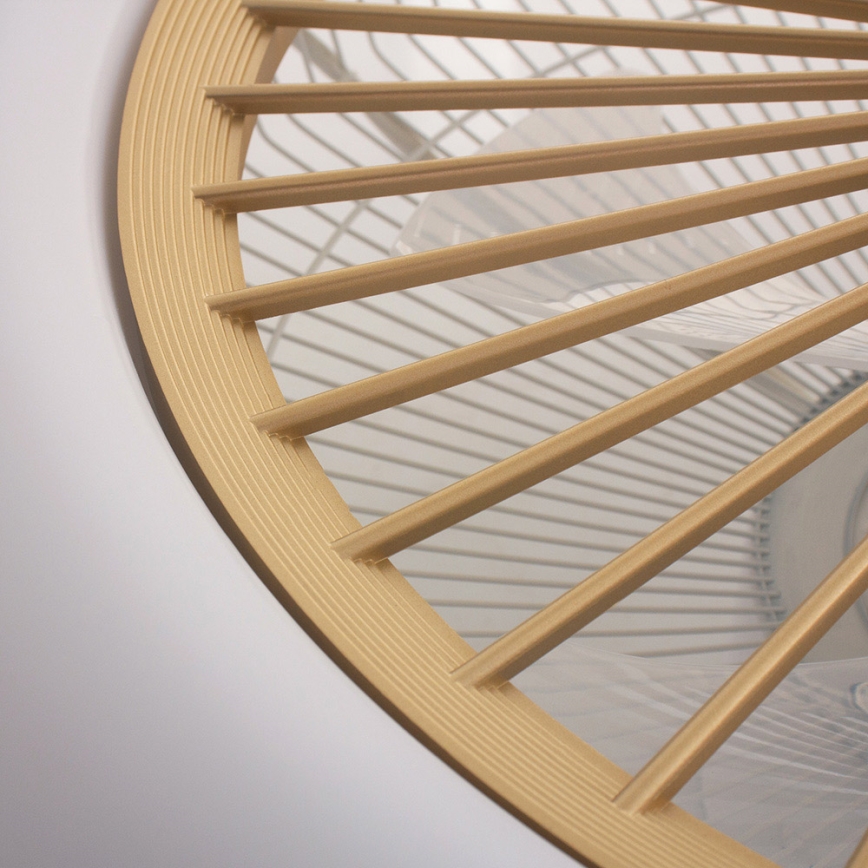 LED Φωτιστικό οροφής dimmable με ανεμιστήρα ZEPHYR LED/48W/230V 3000-6000K χρυσό + τηλεχειριστήριο