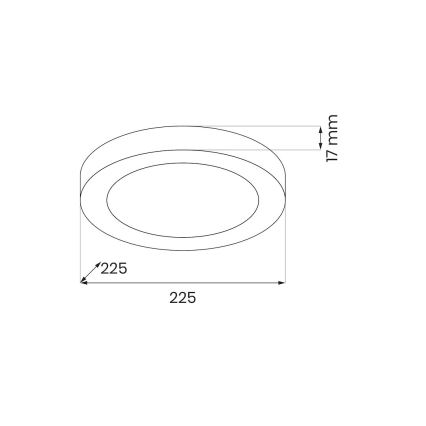 LED φωτιστικό οροφής EVORA LED/18W/230V 3000/4000/6000K διάμ. 22,5 cm λευκό