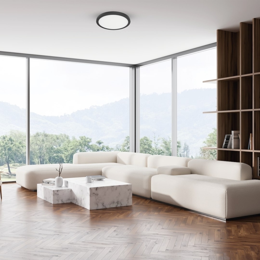 LED φωτιστικό οροφής EVORA LED/18W/230V 3000/4000/6000K διάμ. 22,5 cm μαύρο