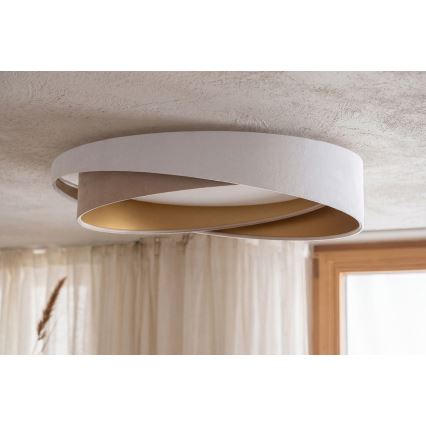 LED φωτιστικό οροφής GALAXY MODERN LED/24W/230V διάμ. 55 cm λευκό/μπεζ/χρυσό
