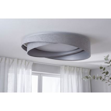 LED φωτιστικό οροφής GALAXY MODERN LED/24W/230V διάμ. 55 cm γκρι/ασημί