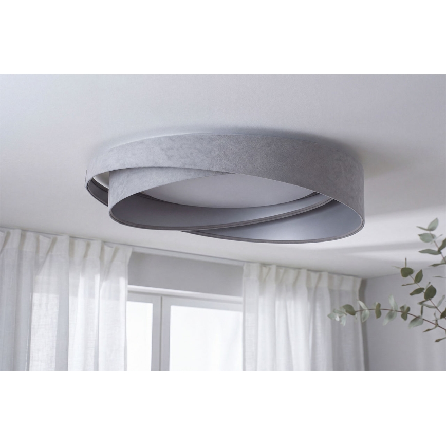 LED φωτιστικό οροφής GALAXY MODERN LED/24W/230V διάμ. 55 cm γκρι/ασημί