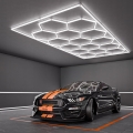 LED φωτιστικό οροφής HEXAGON LED/696W/85-265V 6500K 484x243 cm CRI 90 IP44 λευκό