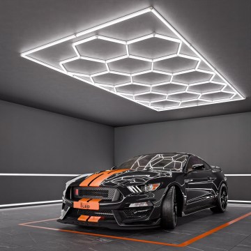 LED φωτιστικό οροφής HEXAGON LED/696W/85-265V 6500K 484x243 cm CRI 90 IP44 λευκό