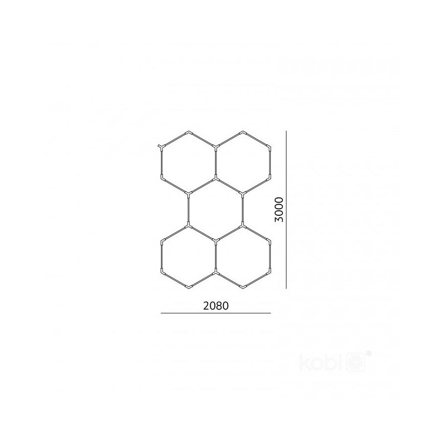 LED φωτιστικό οροφής HEXLINE LED/216W/230V 4000K 208x300 cm λευκό