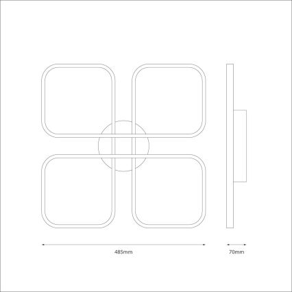 LED φωτιστικό οροφής HIDALGO LED/40W/230V μαύρο