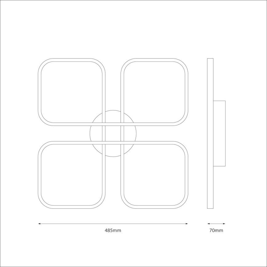 LED φωτιστικό οροφής HIDALGO LED/40W/230V μαύρο