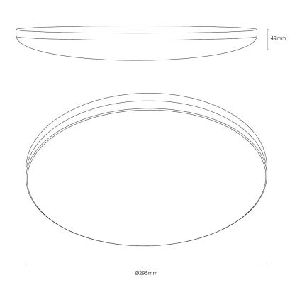 LED φωτιστικό οροφής HUGO LED/12/18/24W/230V 3000/4000/6500K Ø 30 cm IP54 μαύρο