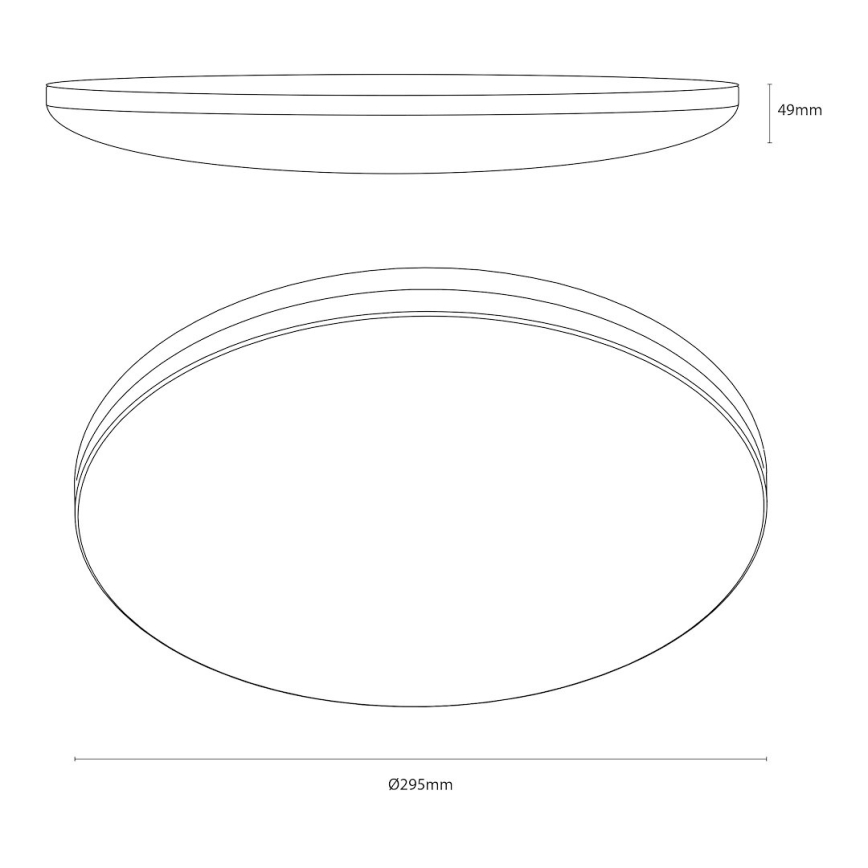 LED φωτιστικό οροφής HUGO LED/12/18/24W/230V 3000/4000/6500K Ø 30 cm IP54 μαύρο