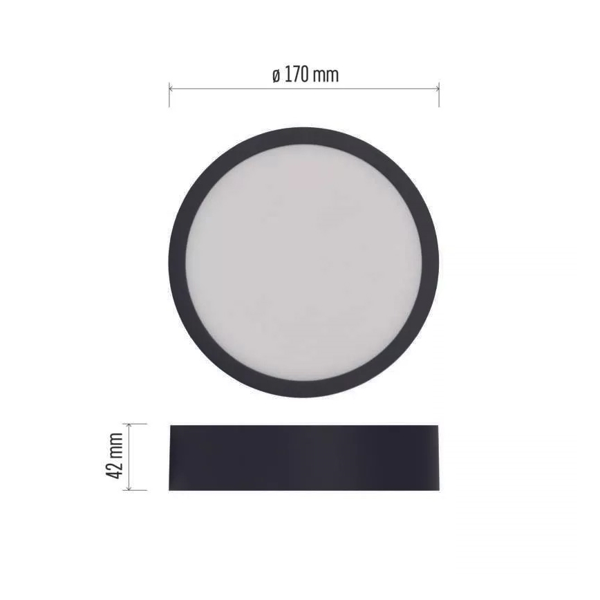 LED Φωτιστικό οροφής NEXXO LED/12,5W/230V 3000/3500/4000K δ. 17 cm μαύρο