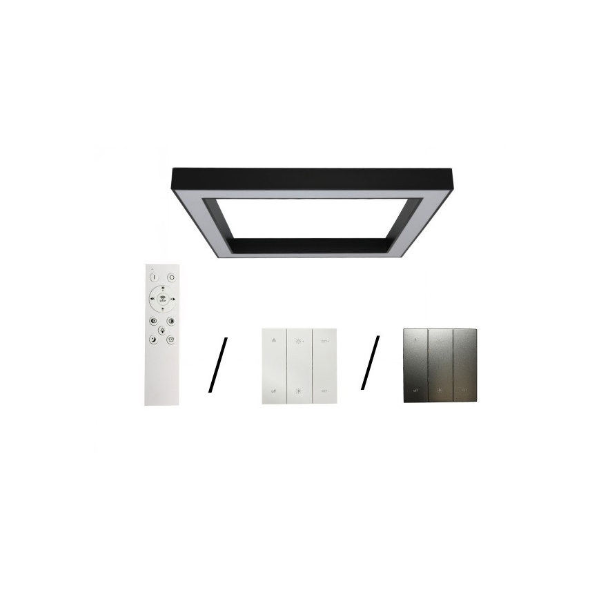 LED φωτιστικό οροφής LED/130W/230V 3000/4000/6500K 100x100 cm μαύρο