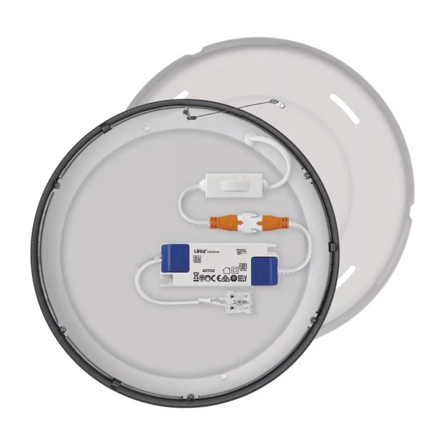 LED Φωτιστικό οροφής NEXXO LED/21W/230V 3000/3500/4000K δ. 22,5 cm μαύρο