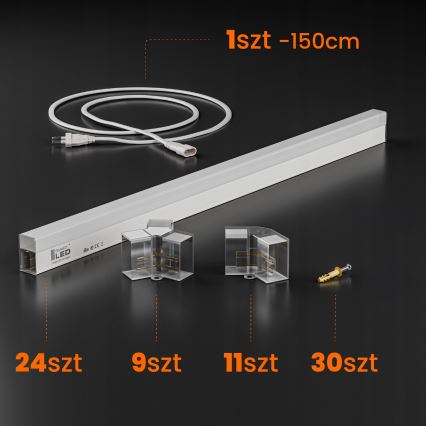 LED φωτιστικό οροφής HEXAGON LED/240W/85-265V 4000K 298x209 cm CRI 90 IP54 λευκό