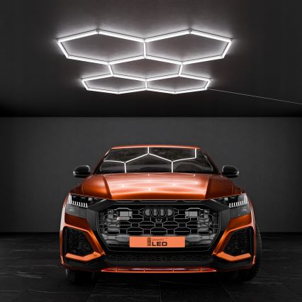 Φωτιστικό οροφής LED HEXAGON LED/240W/85-265V 6500K 298x209 cm CRI 90 IP44 λευκό
