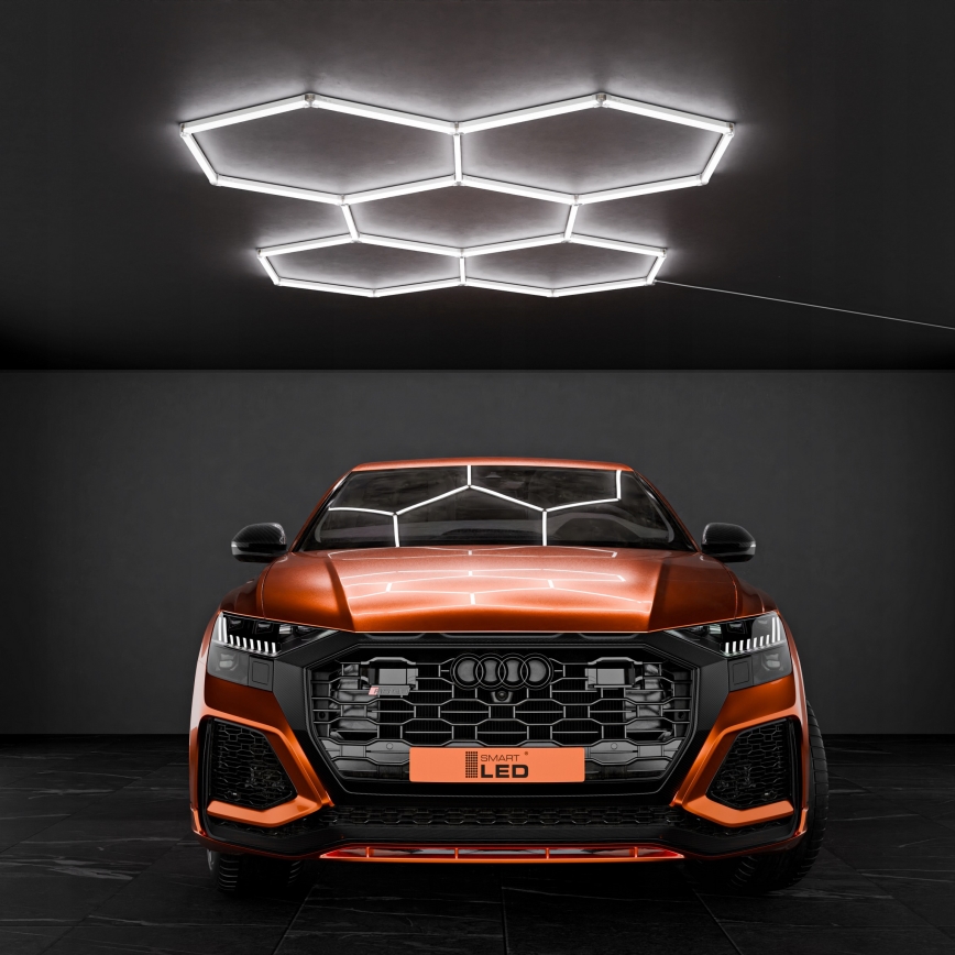 Φωτιστικό οροφής LED HEXAGON LED/240W/85-265V 6500K 298x209 cm CRI 90 IP44 λευκό