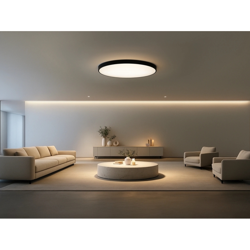LED φωτιστικό οροφής LED/300W/230V 3000/4000/6500K Ø 120 cm μαύρο