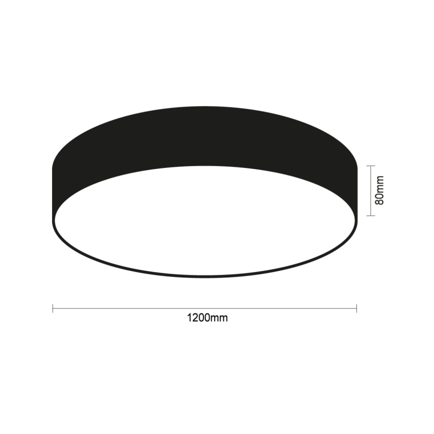 LED φωτιστικό οροφής LED/300W/230V 3000/4000/6500K Ø 120 cm μαύρο