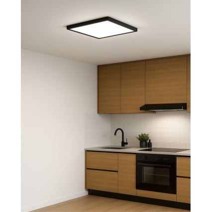 LED Φωτιστικό οροφής LED/32W/230V 3000/4000/6500K 40x40 cm μαύρο