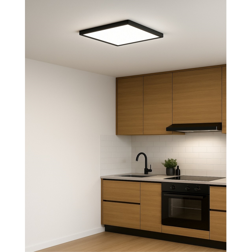 LED Φωτιστικό οροφής LED/32W/230V 3000/4000/6500K 40x40 cm μαύρο