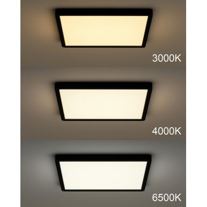 LED Φωτιστικό οροφής LED/32W/230V 3000/4000/6500K 40x40 cm μαύρο