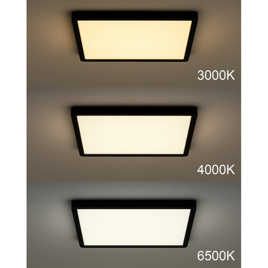 LED Φωτιστικό οροφής LED/32W/230V 3000/4000/6500K 40x40 cm μαύρο