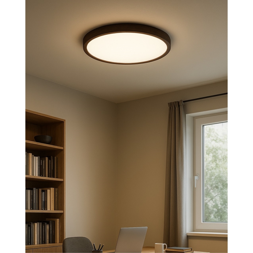 LED φωτιστικό οροφής LED/32W/230V 3000/4000/6500K Ø 40 cm καφέ