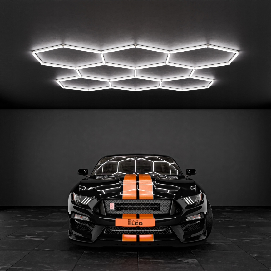 Φωτιστικό οροφής LED HEXAGON LED/350W/85-265V 6500K 313x298 cm CRI 90 IP44 λευκό