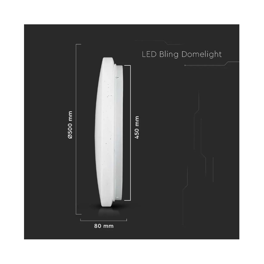 LED Φωτιστικό οροφής LED/36W/230V δ. 50 cm 3000/4000/6400K