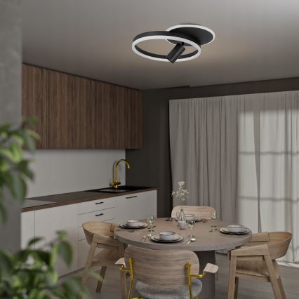 LED φωτιστικό οροφής LED/38W/230V + 1xGU10/30W μαύρο