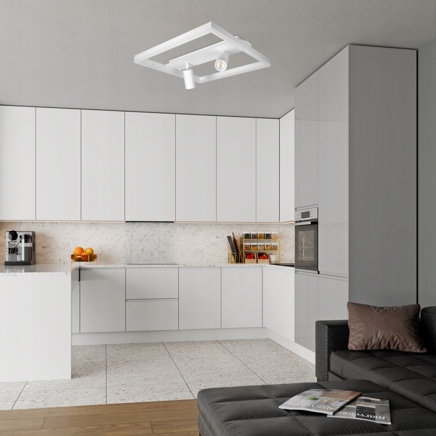 LED Φωτιστικό οροφής LED/38W/230V + 2xGU10/30W λευκό