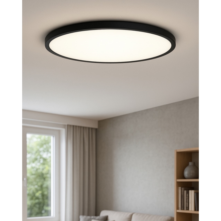 LED φωτιστικό οροφής LED/40W/230V 3000/4000/6500K Ø 50 cm μαύρο