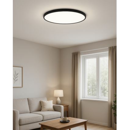 LED φωτιστικό οροφής LED/40W/230V 3000/4000/6500K Ø 50 cm μαύρο