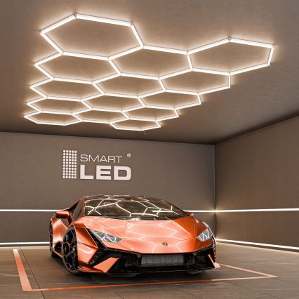 Φωτιστικό οροφής LED HEXAGON 570W/85-265V 4000K 522x298 cm CRI 90 IP44 λευκό