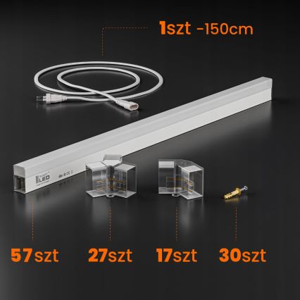 Φωτιστικό οροφής LED HEXAGON 570W/85-265V 4000K 522x298 cm CRI 90 IP44 λευκό