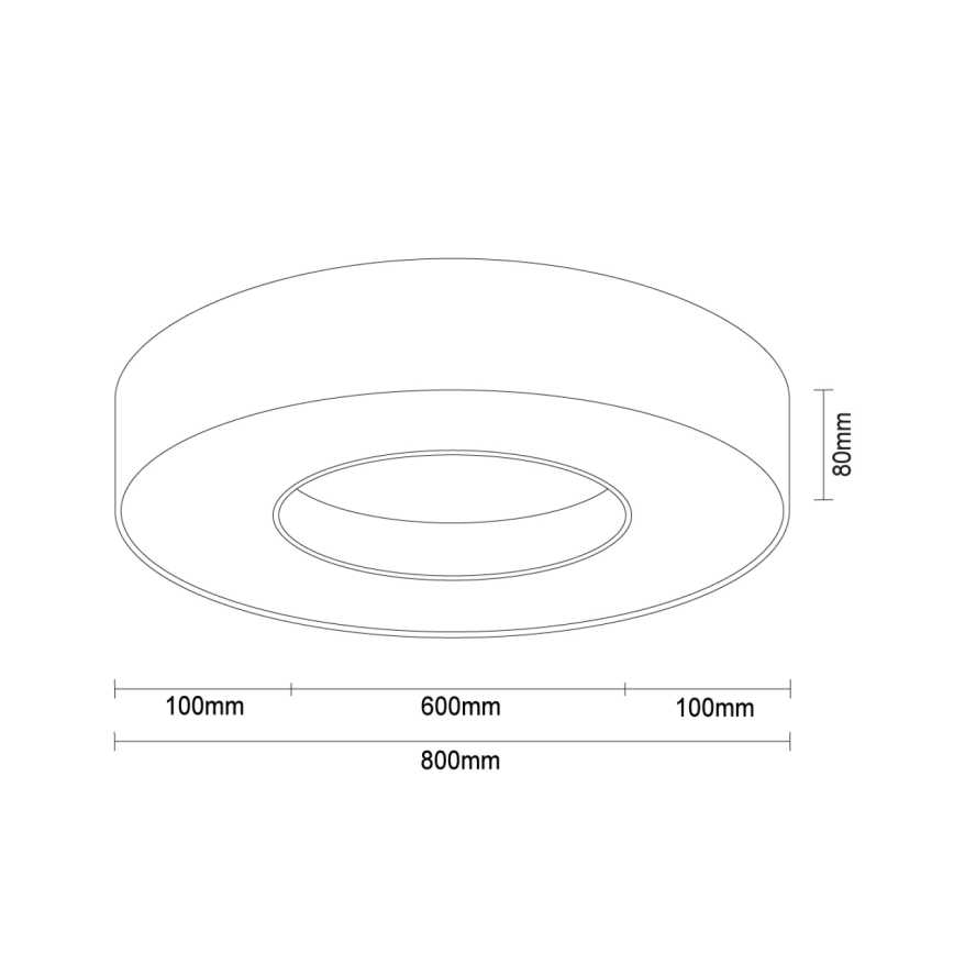 LED φωτιστικό οροφής LED/80W/230V 3000/4000/6500K Ø 80 cm λευκό