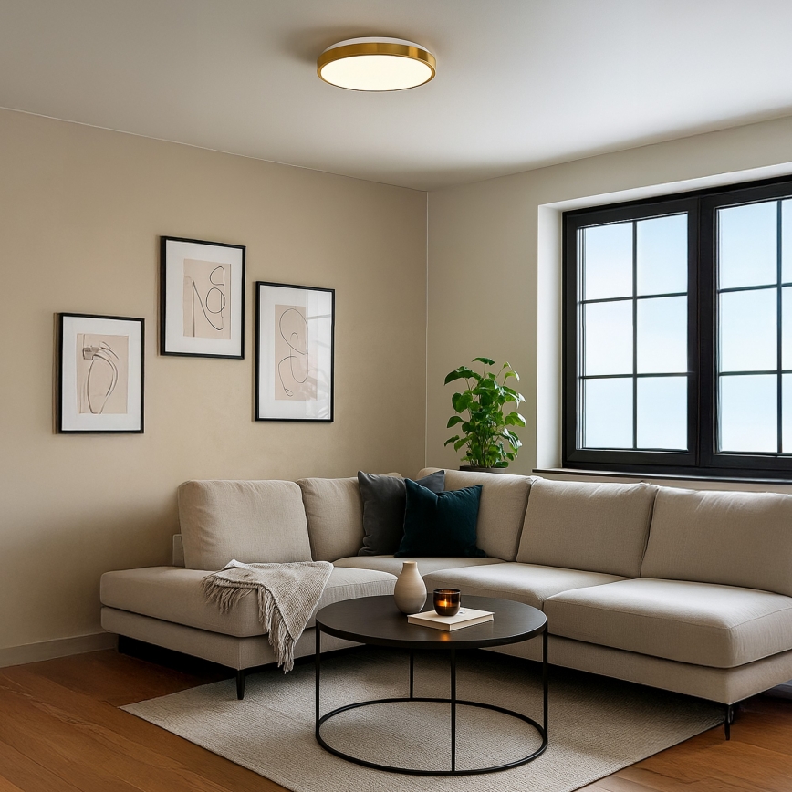 LED φωτιστικό οροφής LIBRA LED/24W/230V 4000K διάμ. 39 cm χρυσό