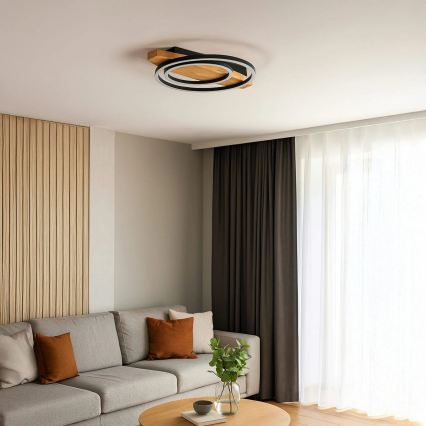 LED Φωτιστικό οροφής MELISA LED/28W/230V 30x40 cm, φινίρισμα πεύκου