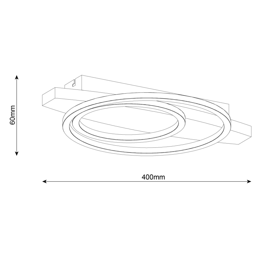 LED Φωτιστικό οροφής MELISA LED/28W/230V 30x40 cm, φινίρισμα πεύκου