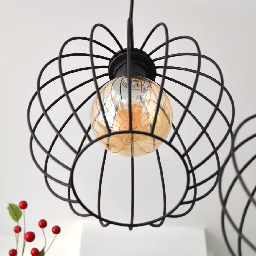 Φωτιστικό LED με καλώδιο MERCURE 3xE27/15W/230V ? 50 εκ. μαύρο